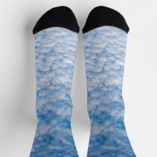 Bubble Clouds in Blue Sky Nature Photo Mammatus Socks