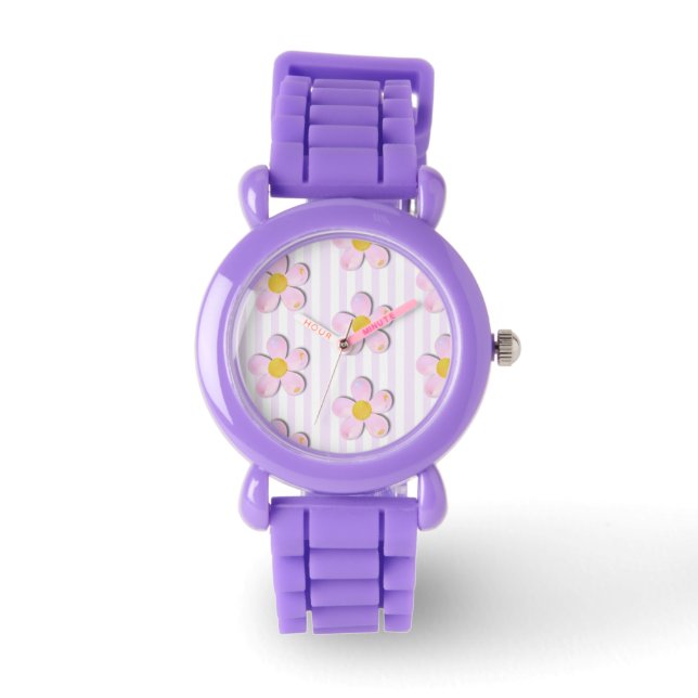 Bubble Daisies Kids Silicon Watch (Front)