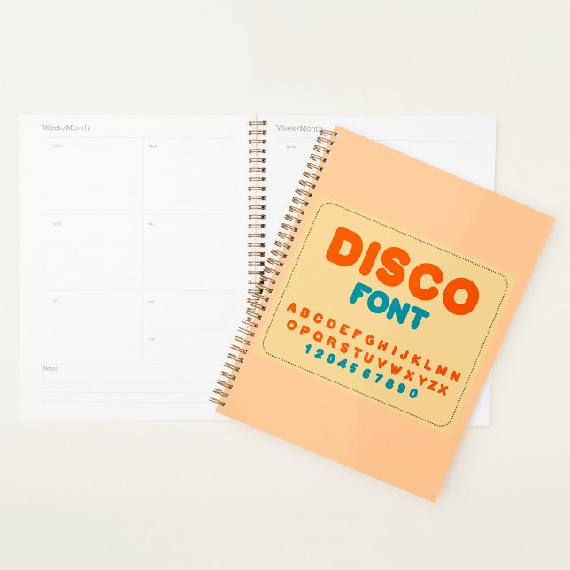 Bubble Disco Alphabet Font Bold Vintage Letters Planner (Creator Uploaded)