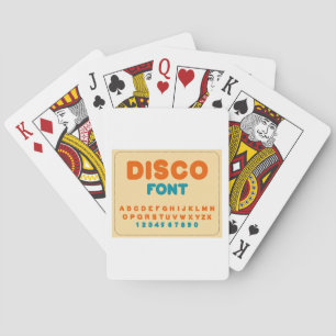 Bubble Disco Alphabet Font Bold Vintage Letters Playing Cards