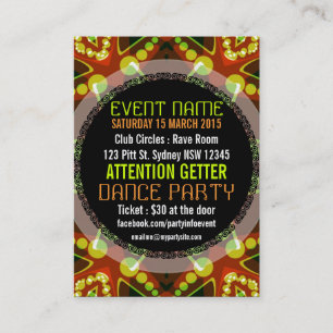 Bubble Dots EVENT PARTY Mini Flyers Business Card