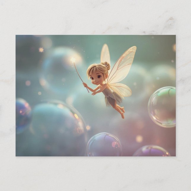 Bubble Fairy Invitation Postcard (Front)