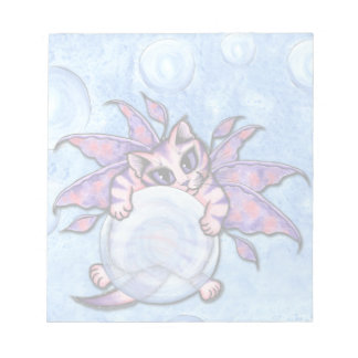 Bubble Fairy Kitten Fantasy Cat Art Notepad