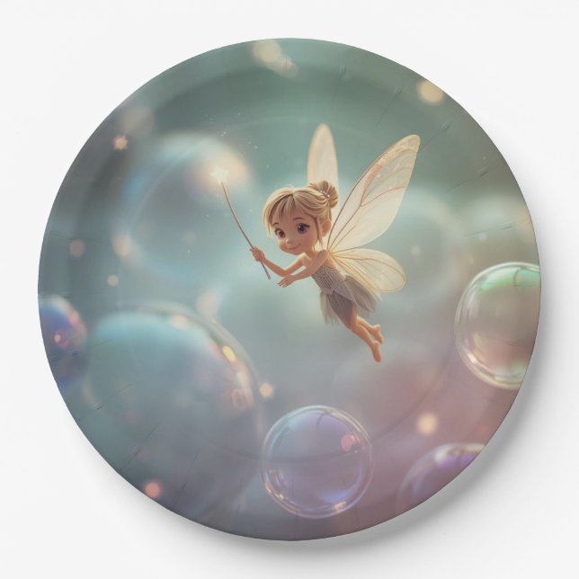 Bubble Fairy Paper Plate (Front)