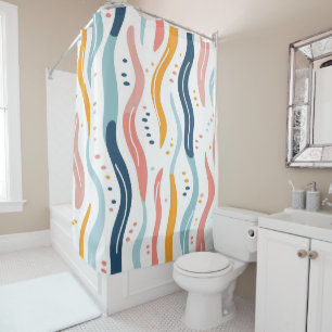 Bubble flow shower curtain