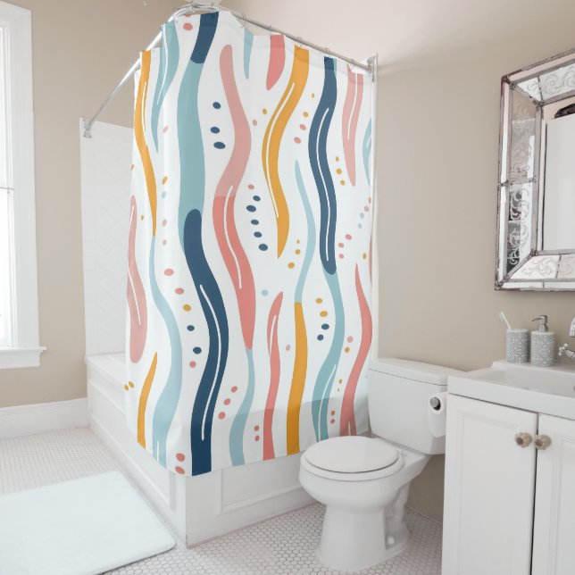 Bubble flow shower curtain (In Situ)