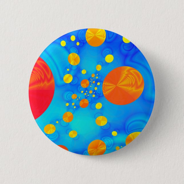 Bubble Fractal 6 Cm Round Badge (Front)
