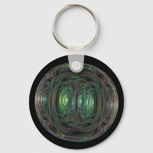 bubble fractal key ring
