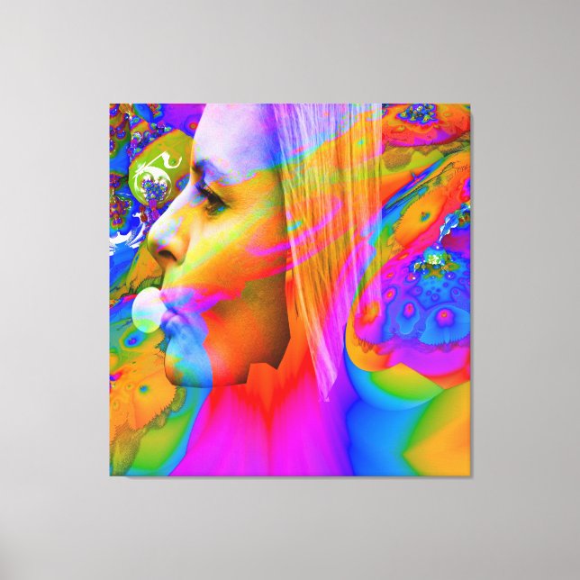 Bubble gum canvas print (Front)