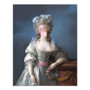 Bubble gum diva du Barry Photo Print