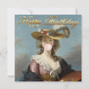Bubble Gum Diva in a Straw Hat
