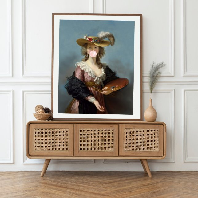 Bubble Gum Diva in a Straw Hat Poster (Creator Uploaded)