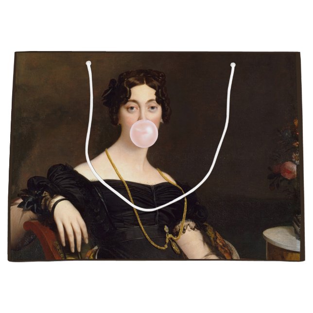 Bubble gum Diva Madame Ponselle Large Gift Bag (Front)