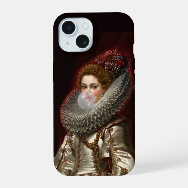 Bubble gum Diva Marchesa iPhone 15 Case (Back)