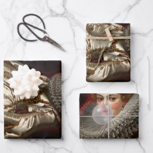 Bubble gum Diva Marchesa Wrapping Paper Sheet