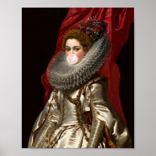 Bubble Gum Diva with Lace Ruff Poster