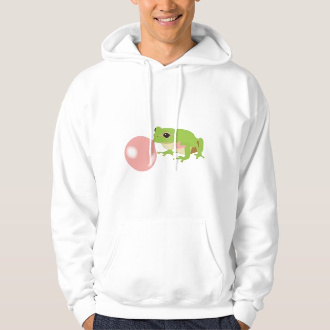 Bubble Gum Frog Blowing Bubble Hoodie (Front)