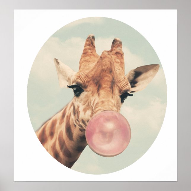 Bubble gum giraffe poster (Front)