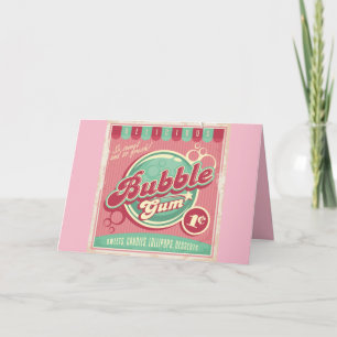 Bubble Gum Greeting Card (Blank)