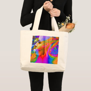 Bubble gum large tote bag
