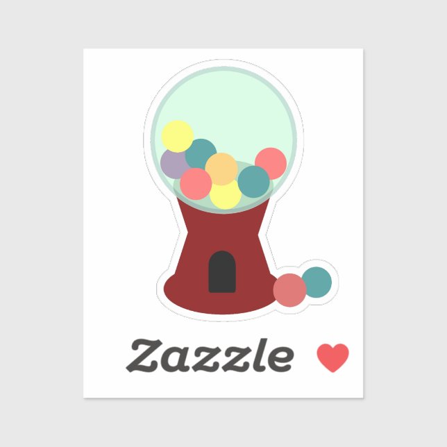 Bubble Gum Machine Sticker (Sheet)