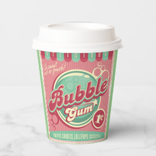 Bubble Gum Paper Cups