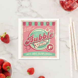 Bubble Gum Paper Napkins