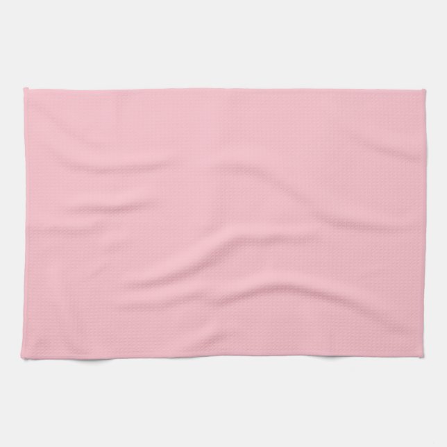 Bubble Gum Pink Basic Complementary Colour Tea Towel (Horizontal)