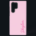 Bubble Gum Pink Hot Pink Custom Cursive Name Samsung Galaxy Case<br><div class="desc">This is a Bubble Gum Pink Hot Pink Custom Cursive Name Galaxy Phone Case!</div>
