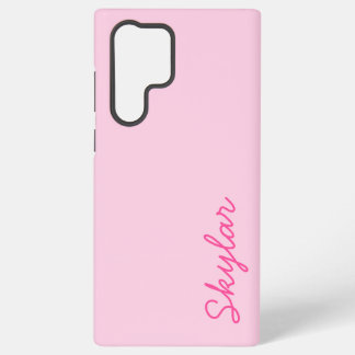 Bubble Gum Pink Hot Pink Custom Cursive Name Samsung Galaxy Case