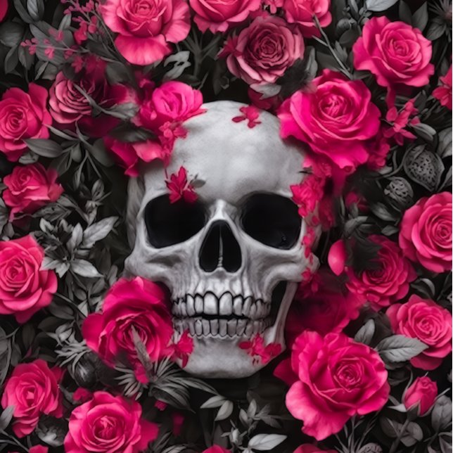 Bubble Gum Pink Skull Decoupage paper  (Creator Uploaded)