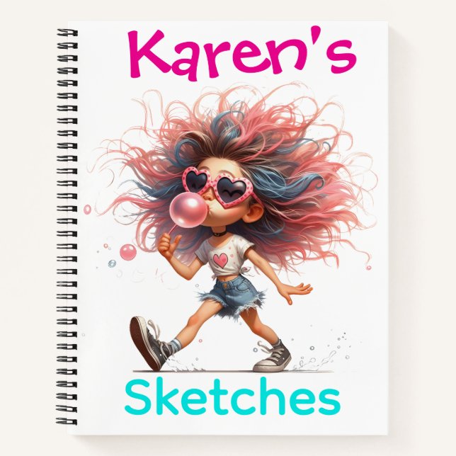 Bubble Gum Summer  Notebook (Front)