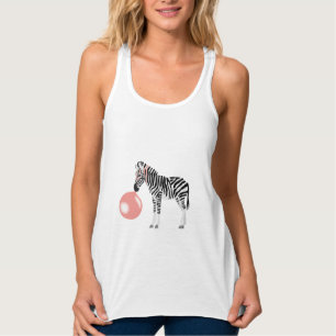 Bubble Gum Zebra Blowing Bubble Singlet