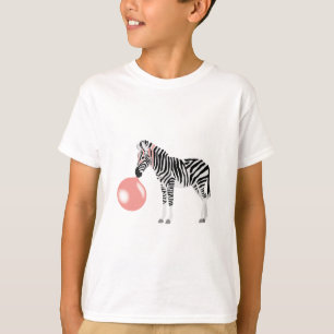 Bubble Gum Zebra Blowing Bubble T-Shirt