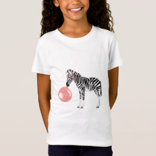 Bubble Gum Zebra Blowing Bubble T-Shirt