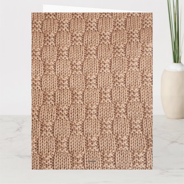 Bubble Knit Stitch Pattern by Shirley Taylor Card (Back)