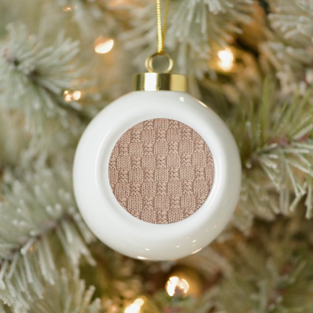 Bubble Knit Stitch Pattern by Shirley Taylor Ceramic Ball Christmas Ornament (Tree)