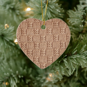Bubble Knit Stitch Pattern by Shirley Taylor Ceramic Tree Decoration