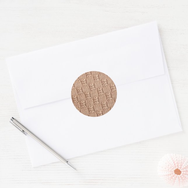 Bubble Knit Stitch Pattern by Shirley Taylor Classic Round Sticker (Envelope)