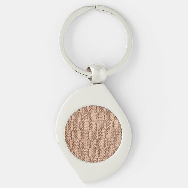 Bubble Knit Stitch Pattern by Shirley Taylor Key Ring (Front)