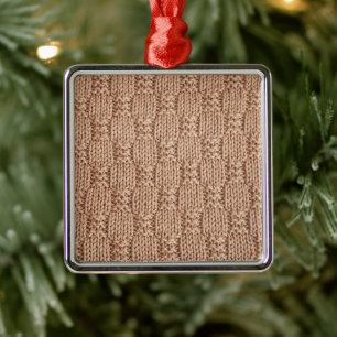 Bubble Knit Stitch Pattern by Shirley Taylor Metal Tree Decoration