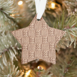 Bubble Knit Stitch Pattern by Shirley Taylor Ornament