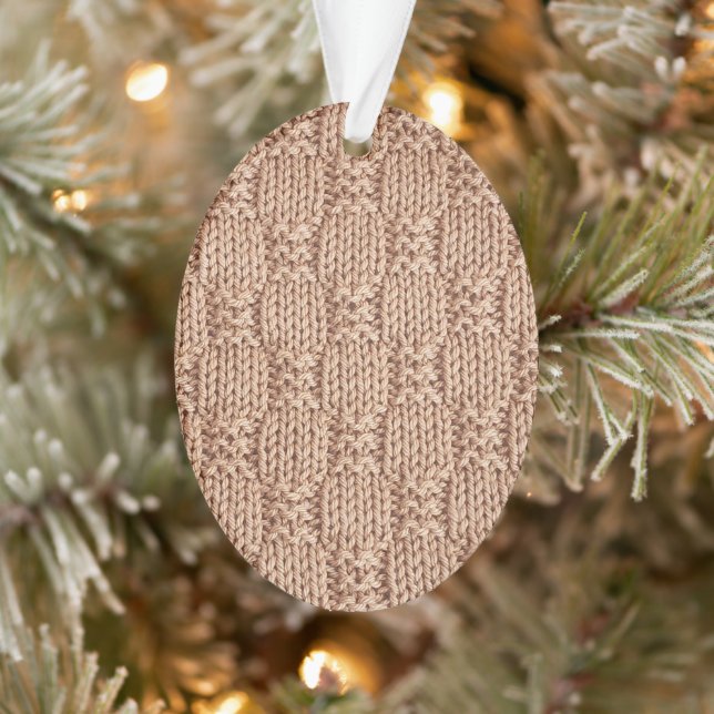 Bubble Knit Stitch Pattern by Shirley Taylor Ornament (Tree)