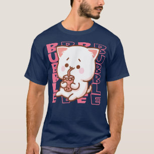Bubble milk cute cat kitty kawaii neko drinking bu T-Shirt
