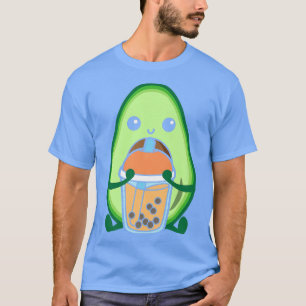 Bubble Milk Tea Avocado Cute Avocado Drinking Boba T-Shirt