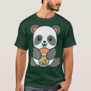 Bubble Milk Tea Panda Cute Panda Drinking Boba Mil T-Shirt