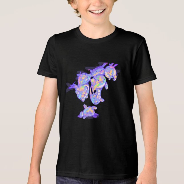 Bubble monsters Tri-Blend shirt (Front)