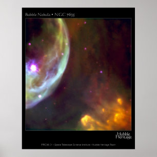 Bubble Nebula - NGC 7635 Hubble Telescope Poster