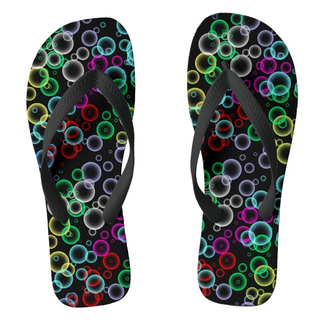 bubble pattern 02.b Black BG Jandals (Footbed)