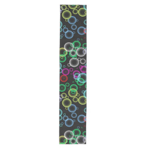 bubble pattern 02.b Black BG Medium Table Runner